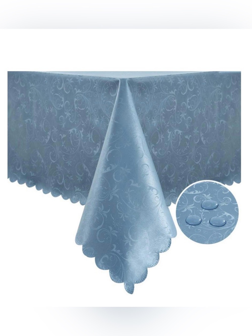 Heavy Duty Vinyl Tablecloth Flannel Backing 100% Waterproof Oil & Spill Proof
